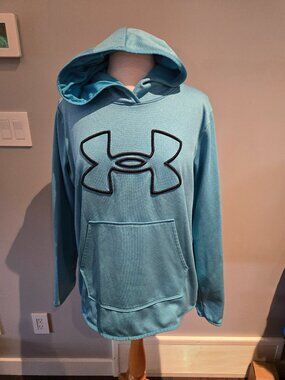 Under Armour Women’s Big Logo Fleece Hoodie | Size Large | Teal
